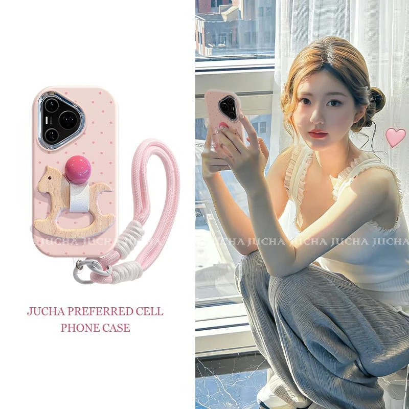 粉色小波点适用苹果16pro手机壳简约opporeno14硅胶全包vivos30女