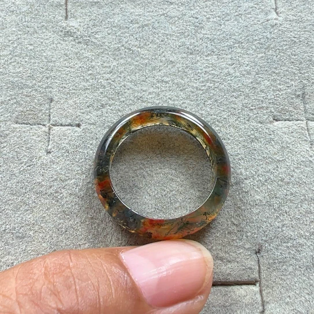 玛瑙/玉髓草花玛瑙戒圈未镶嵌