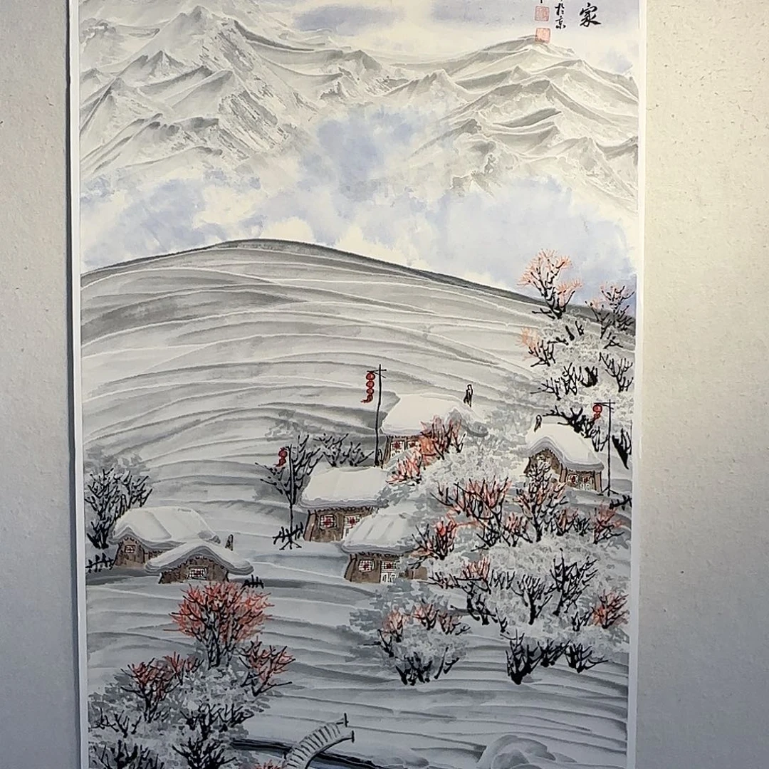 刘***️国画精品山水它作品结缘