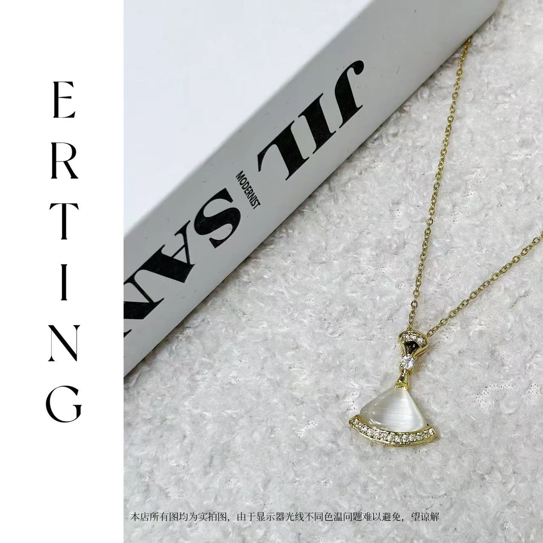 钛钢项链 【二婷衣橱】24年新款洋气简约气质设计师款鱼尾项链584