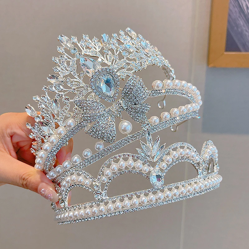 高端皇冠头饰公主儿童轻奢水晶王冠生日礼物女童六一表演头冠发饰