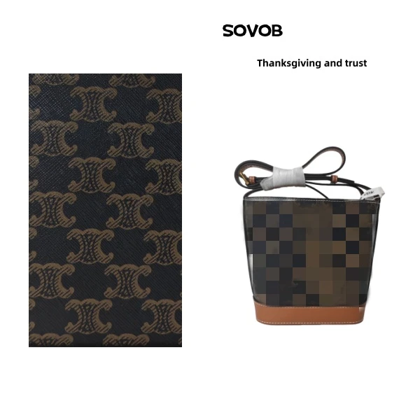 时尚百搭真皮女包 SST CL 花 绣标 水桶 小号