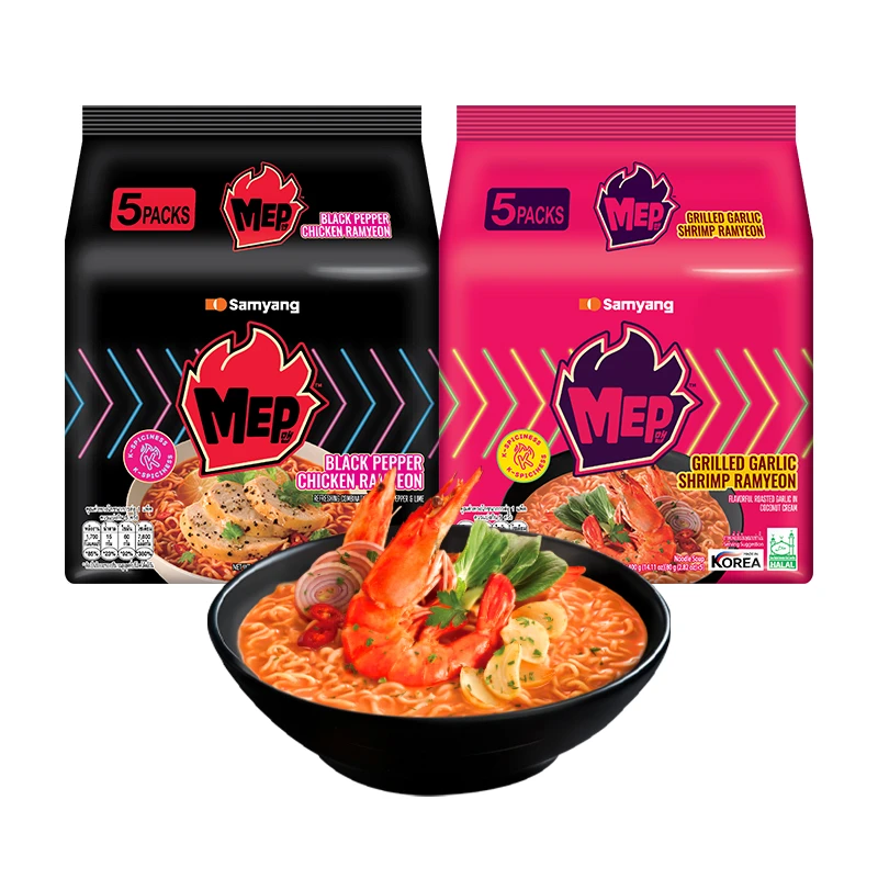 三养韩国进口mep系列东南亚泰式酸辣泡面80g×5袋夜宵新品