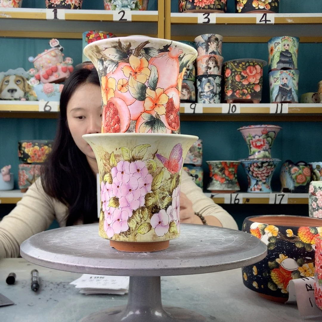 陶景德镇手工花盆860