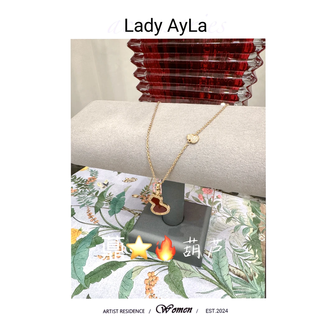 坠链均925银合成锆石 葫芦轻奢时尚项链AL065/AL055