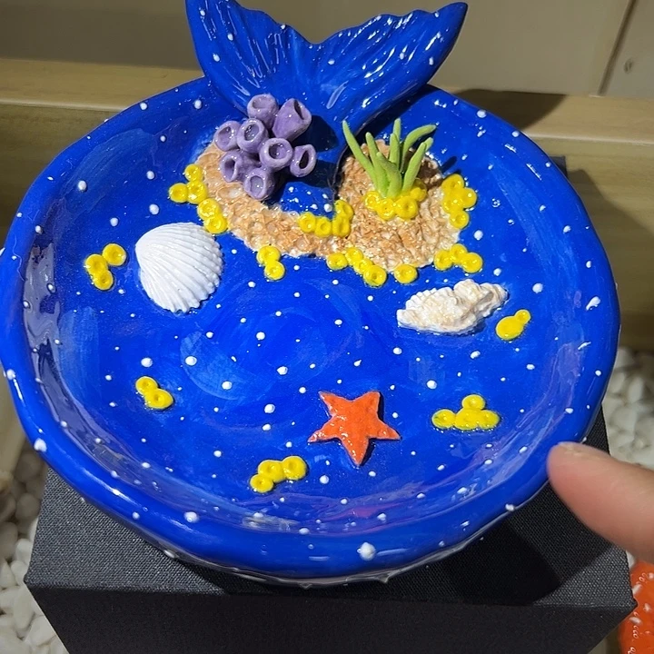 手工美人鱼盘子首饰盘