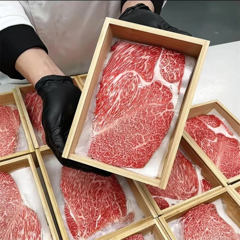 澳洲F4代纯种和牛金产值M9+保乐肩薄片 寿喜烧打边炉火锅