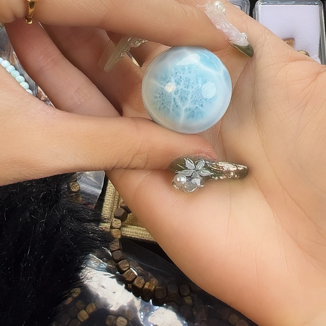 针钠钙石（海纹石）珠宝半成品未镶嵌啊啊啊啊啊啊啊