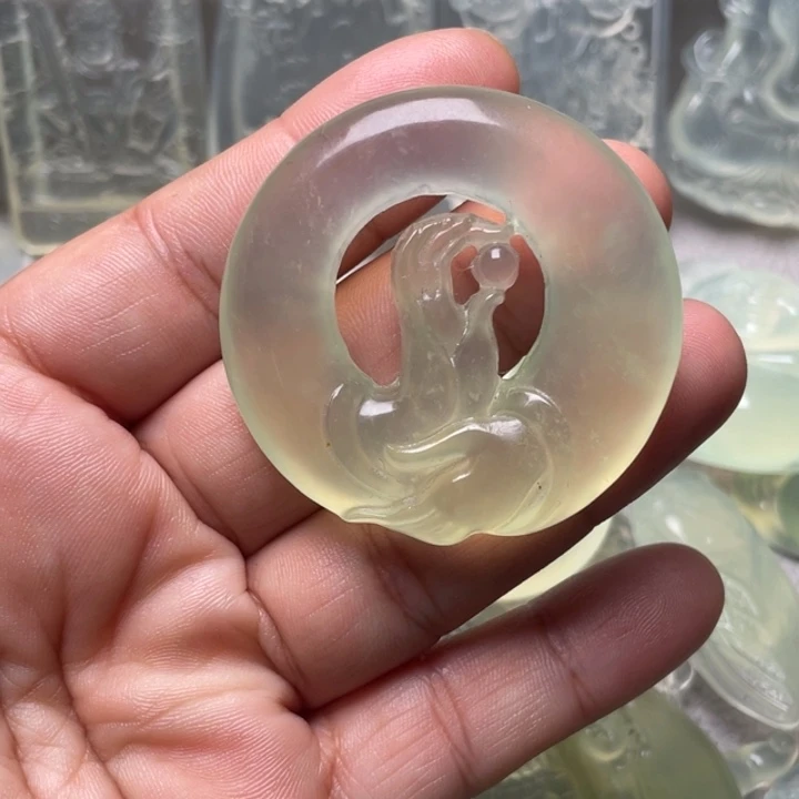 简***乐岫玉未镶嵌吊坠(赠链)