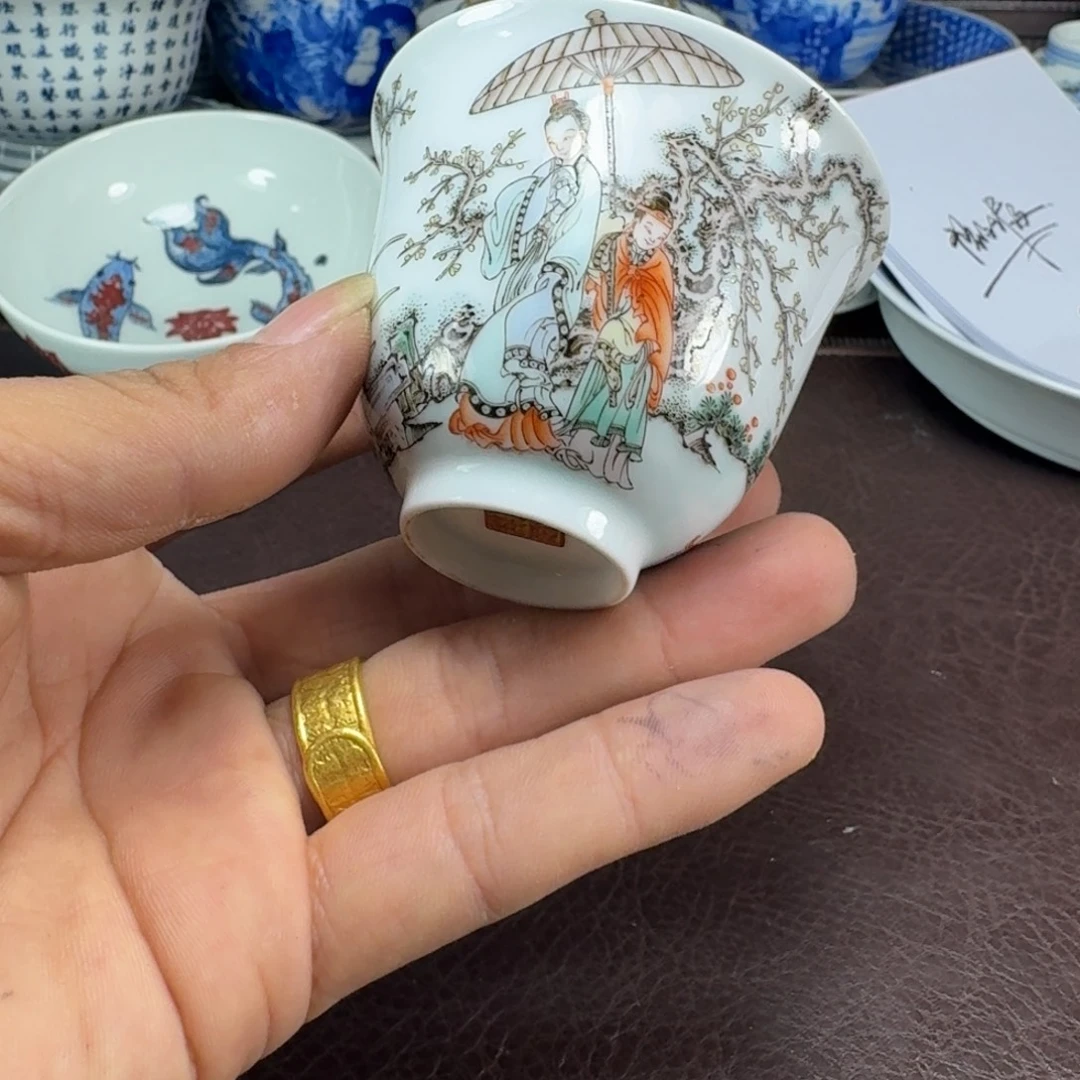 一***舟瓷片当代景德镇陶瓷手绘茶具