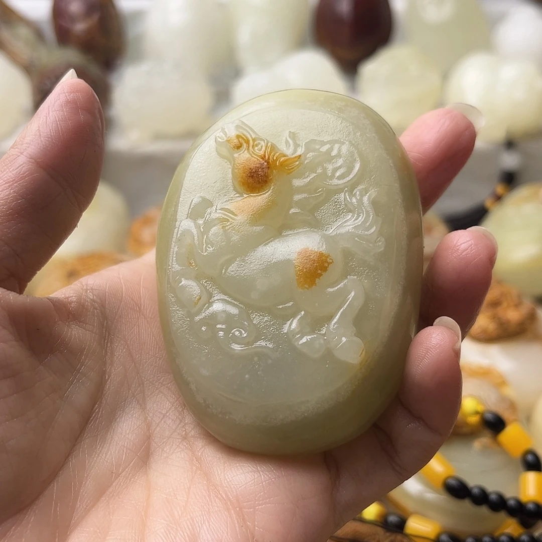 石材方解石手把摆件不退换马