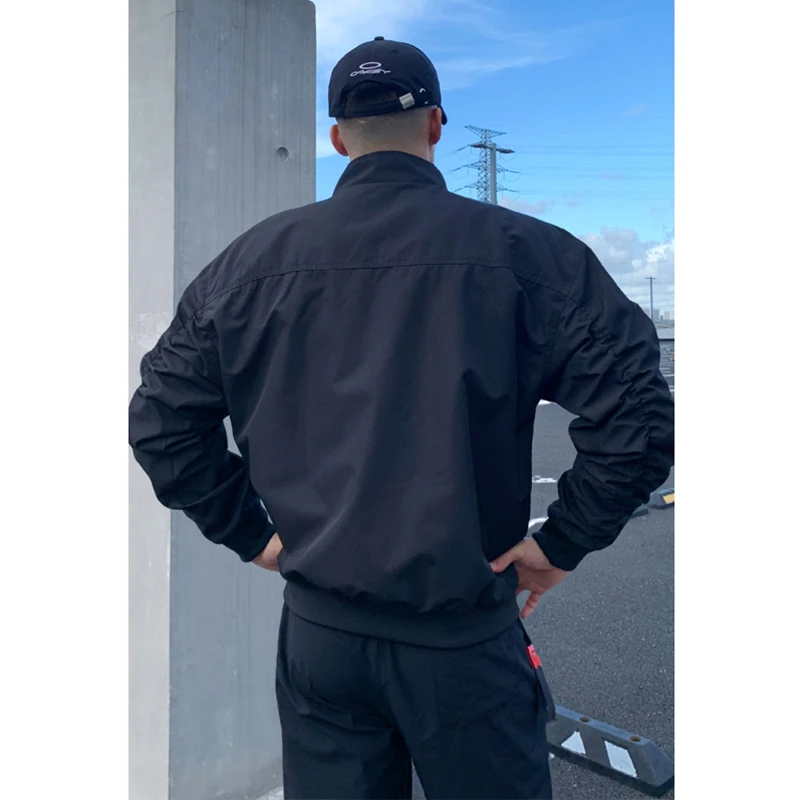 美式bomber飞行员夹克外套男款春秋季cleanfit廓形短款高街棒球服