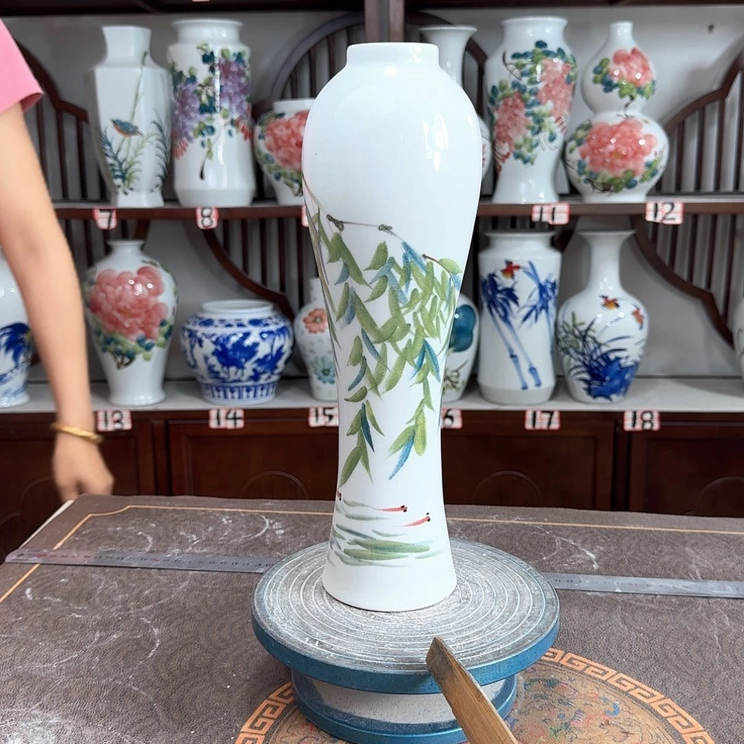 摆件景德镇陶瓷美柳