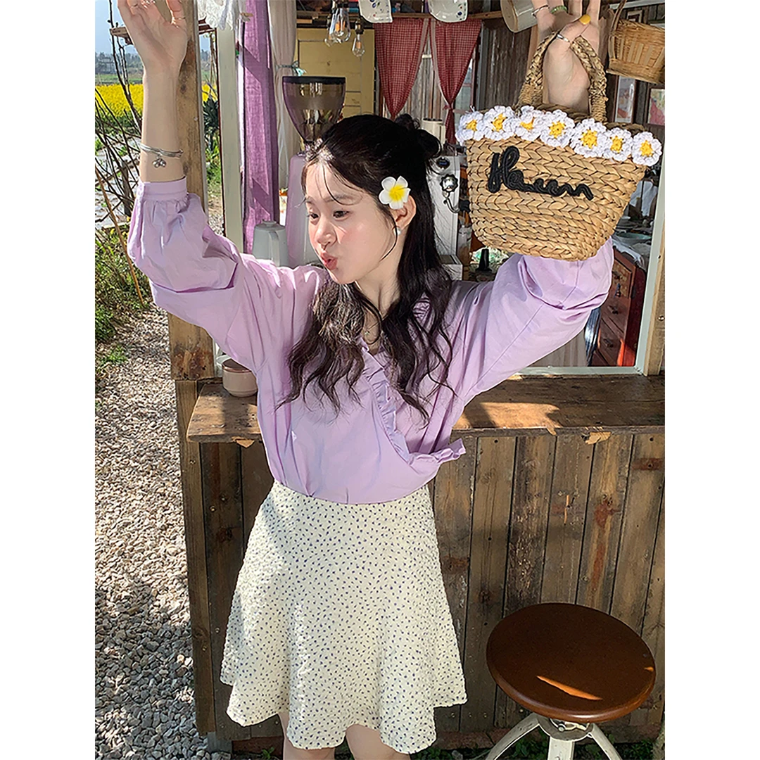 火火火【碎花甜茶】韩系碎花松紧腰短裙B30107HH51