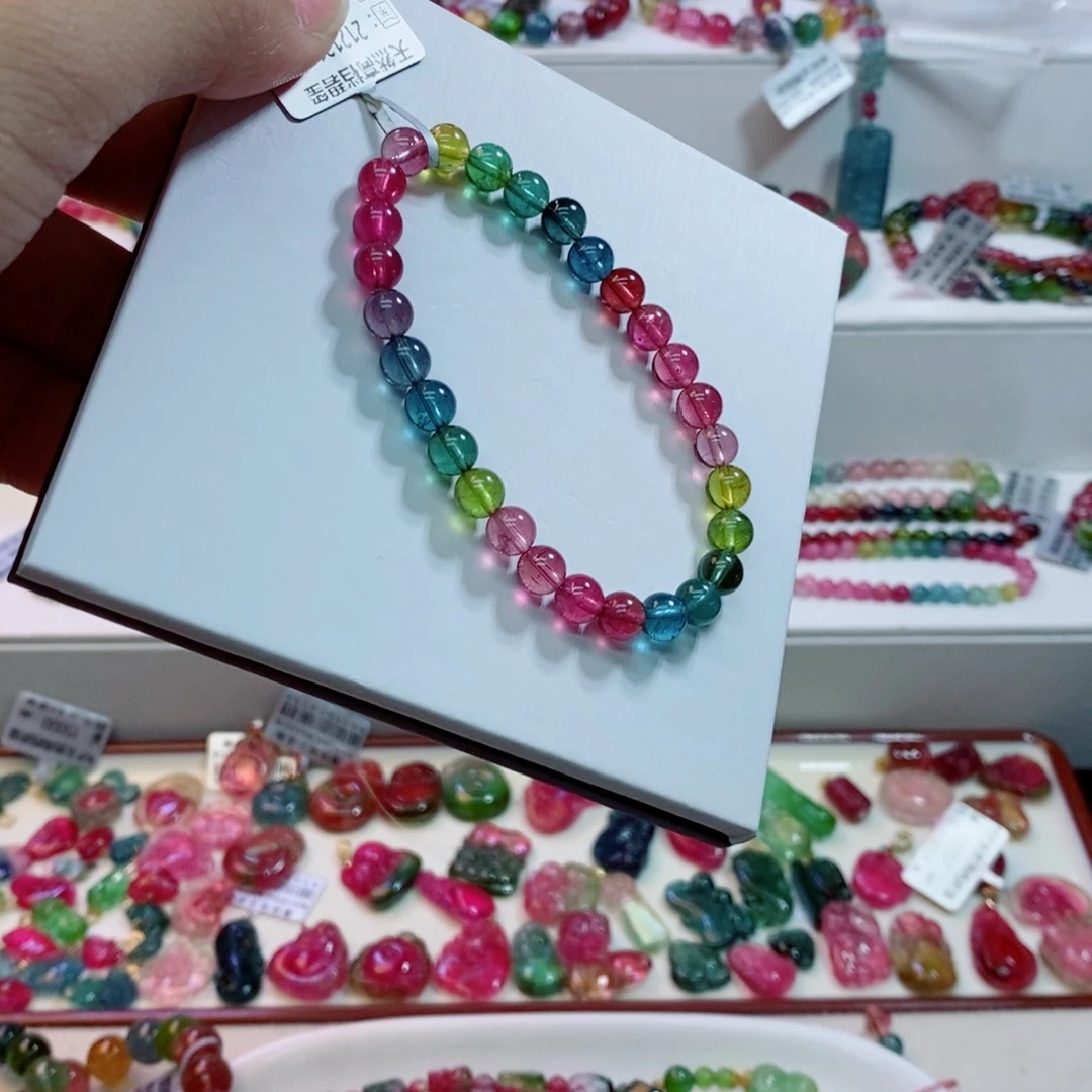 未镶嵌手链碧玺多样性发一条
