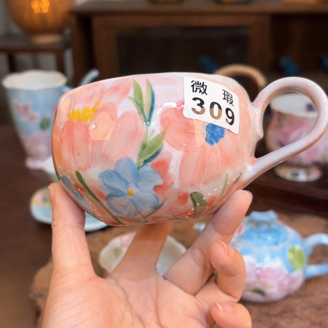 景德镇手绘高温釉下彩陶瓷茶具