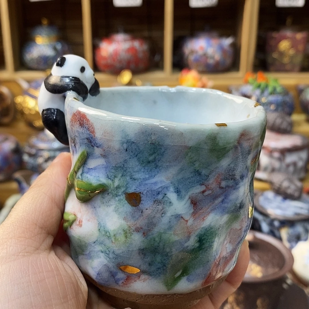 粗陶柴烧志野茶器