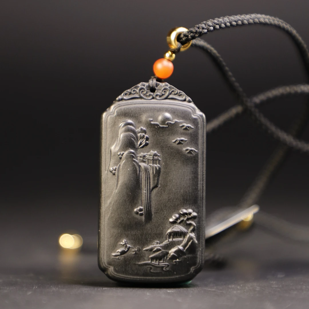 lot8814和田玉意境山水挂牌/云南典藏