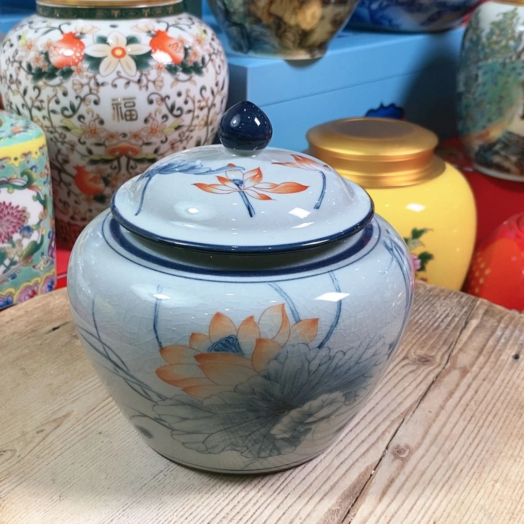 【闪购商品】瓷片陶瓷茶叶罐密封罐