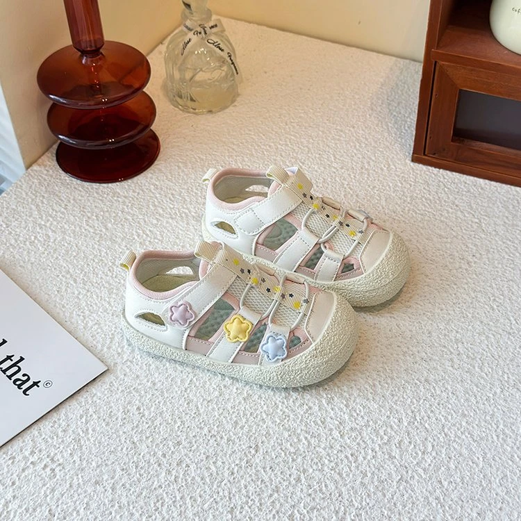 儿童凉鞋2025夏季新款包头透气软底防滑多巴胺宝宝鞋