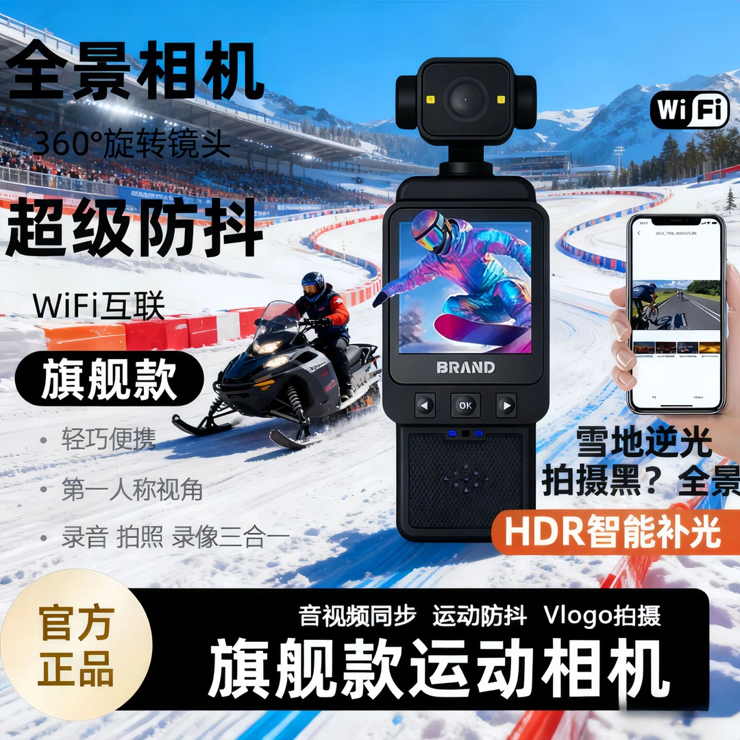 【旗舰】Pocket 3全景运动相机高清防抖Vlog摩托骑行拍摄随身相机