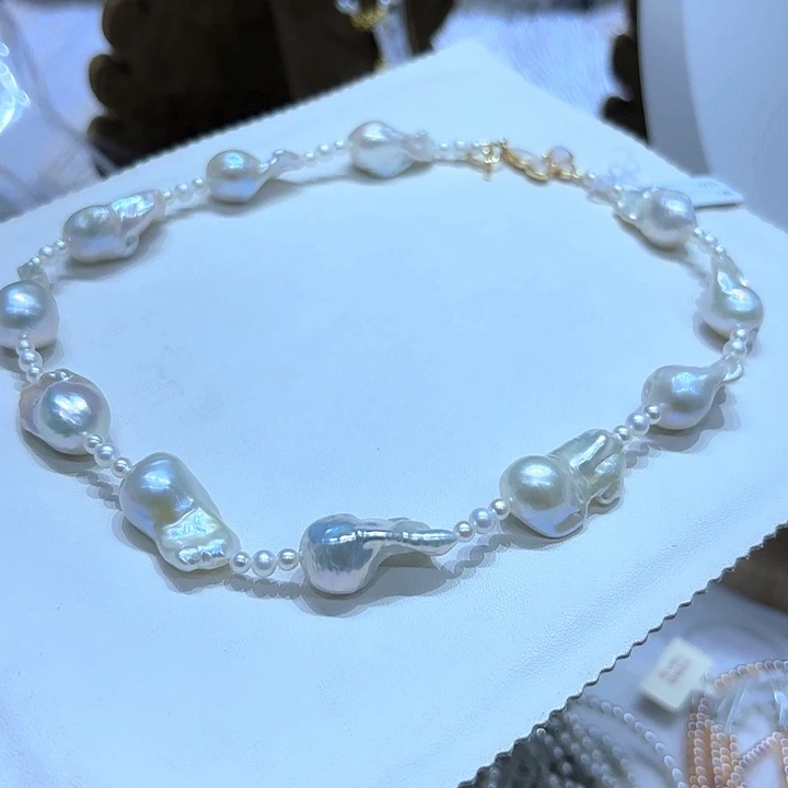 淡水珍珠合金颈饰