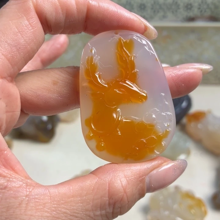 玛瑙/玉髓未镶嵌吊坠(不含链)