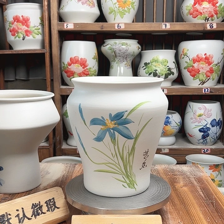 摆件小脚玉兰新款陶瓷陶瓷