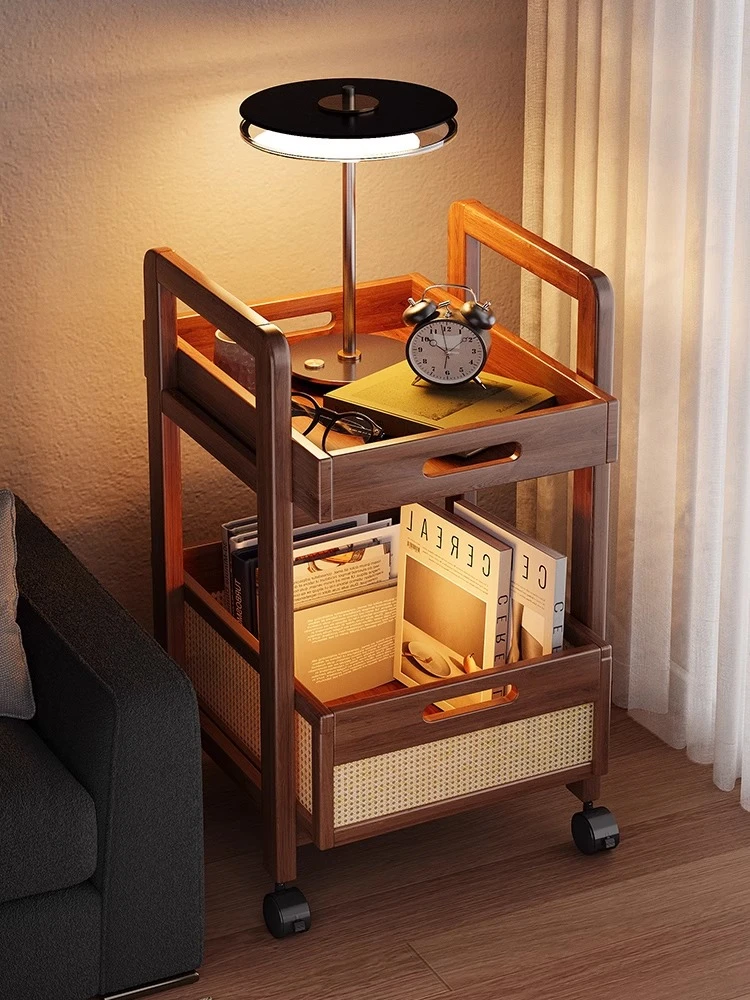 中古零食小推车置物架落地客厅可移动沙发边几柜带轮收纳储物架子