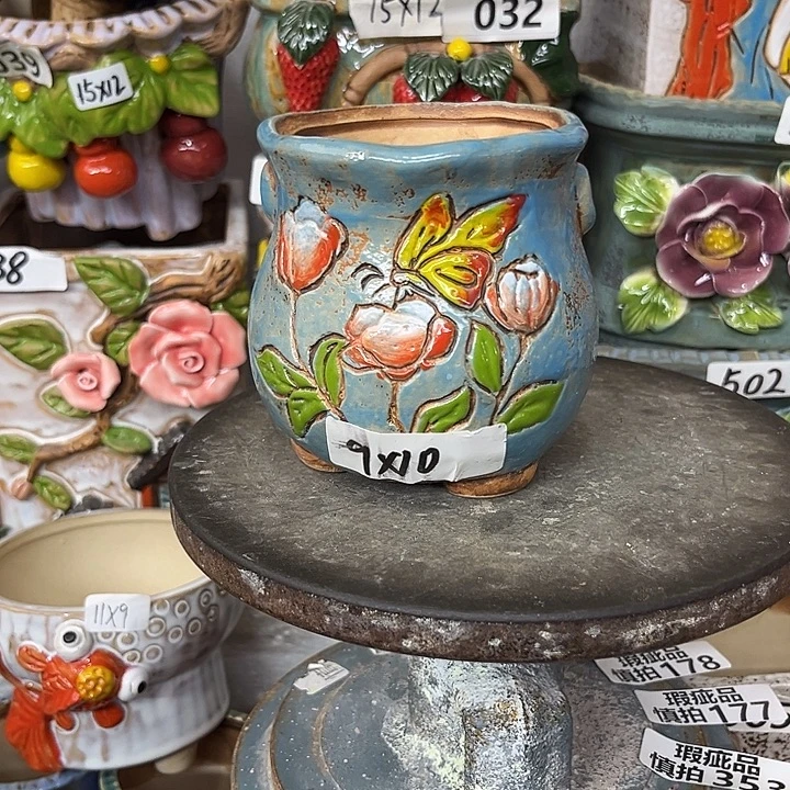 粗陶材质多肉花盆