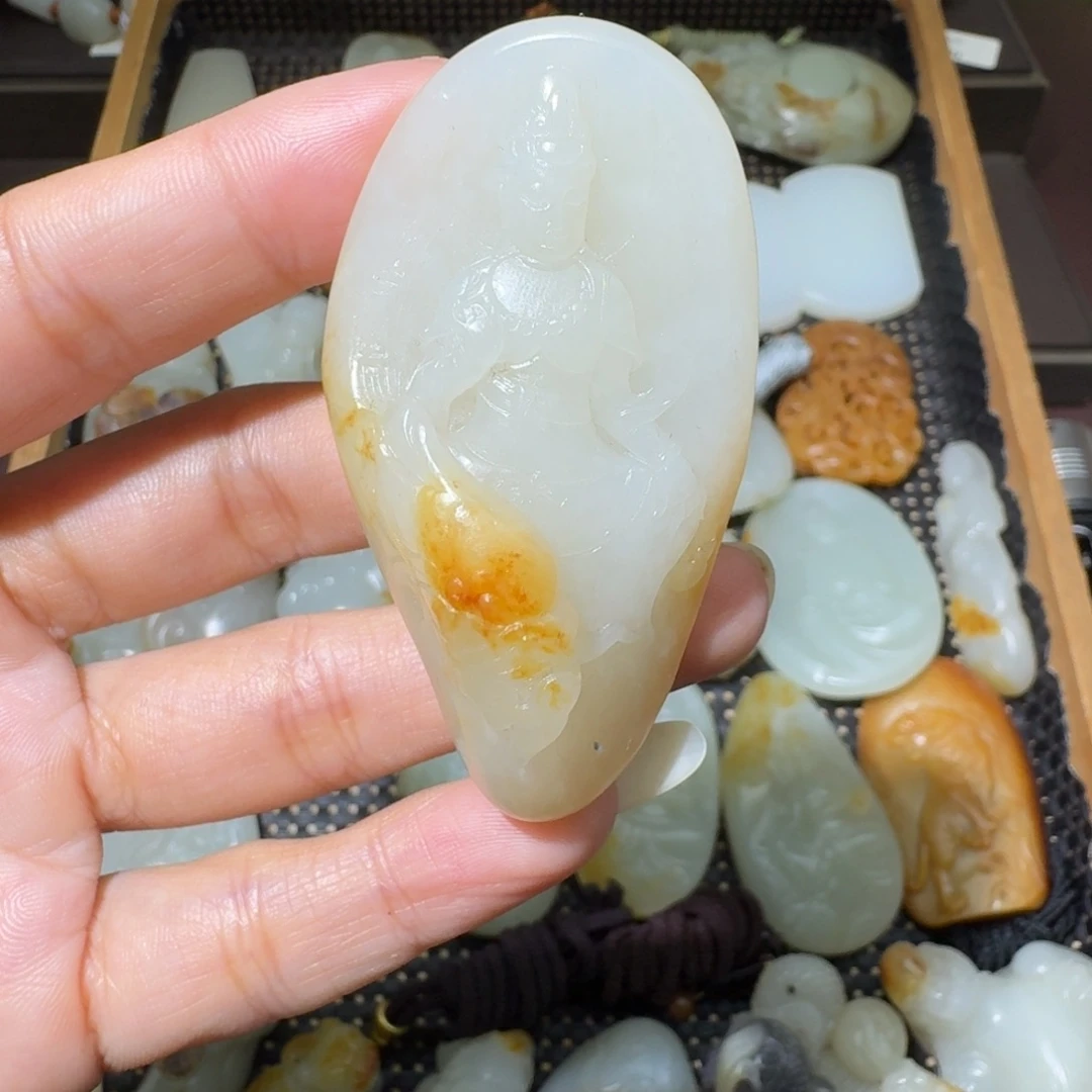 和田玉未镶嵌吊坠(不含链)