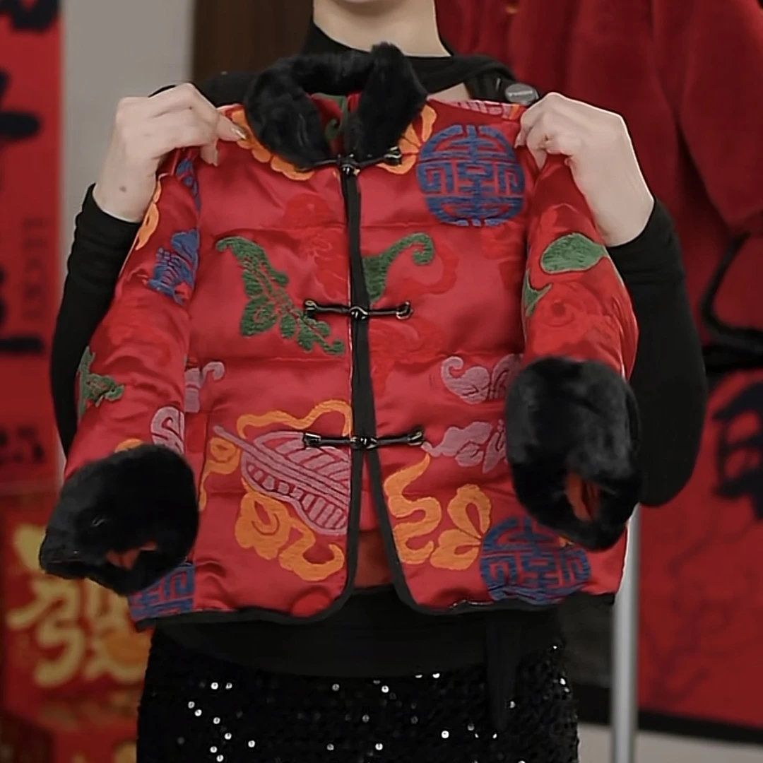 【冬日纪】冬款新中式毛领喜庆显白加厚衣年款中小童外套男女童