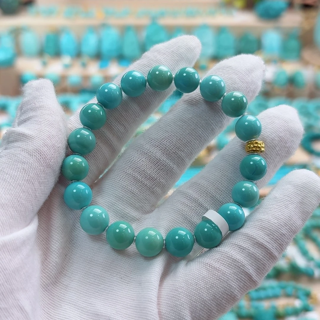 绿松石18K金镶嵌珠宝奇石