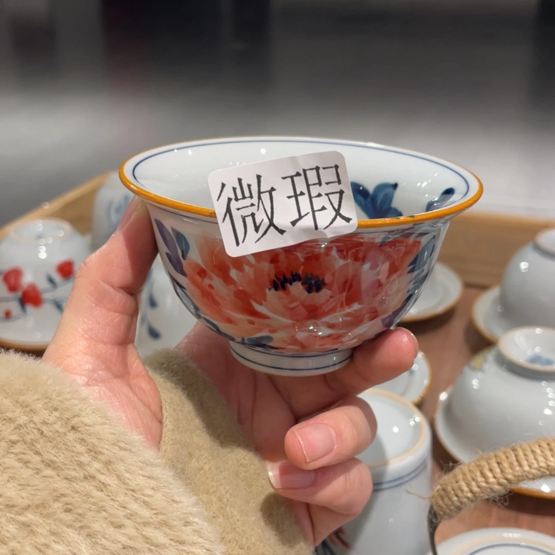 有瑕釉下彩纯手绘