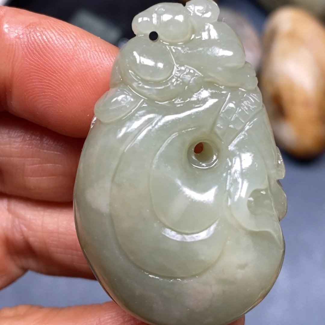 和田玉未镶嵌挂件