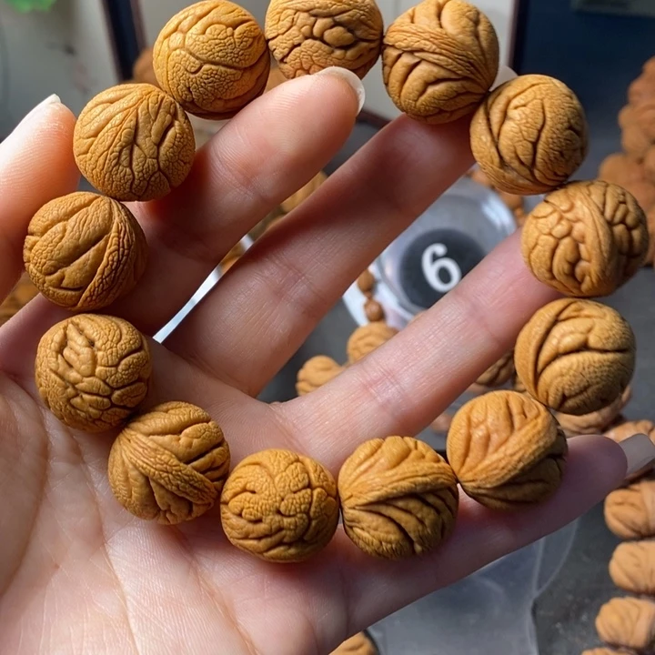手串文玩核桃秦岭野生龙纹桃核19