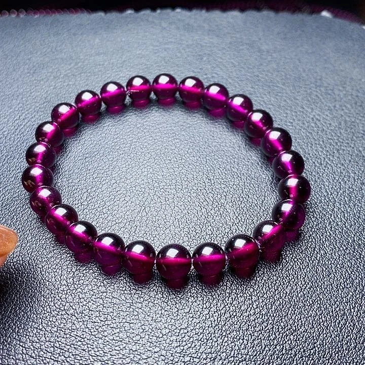 未镶嵌手链石榴石丛*6.6冷紫