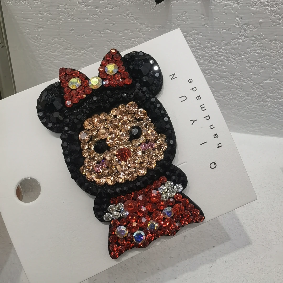 F493红色米妮闪闪掰掰夹发夹