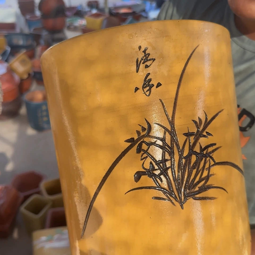紫砂花盆口径17.22口径