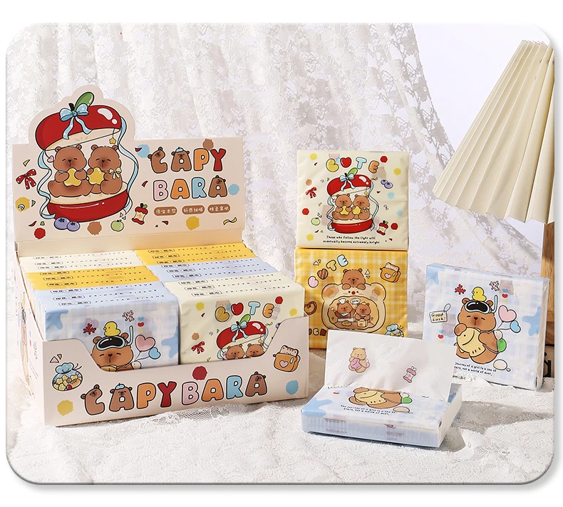 【抽纸对了碰】原生木浆卡通印花抽纸180mm*105mm*120片独立包装