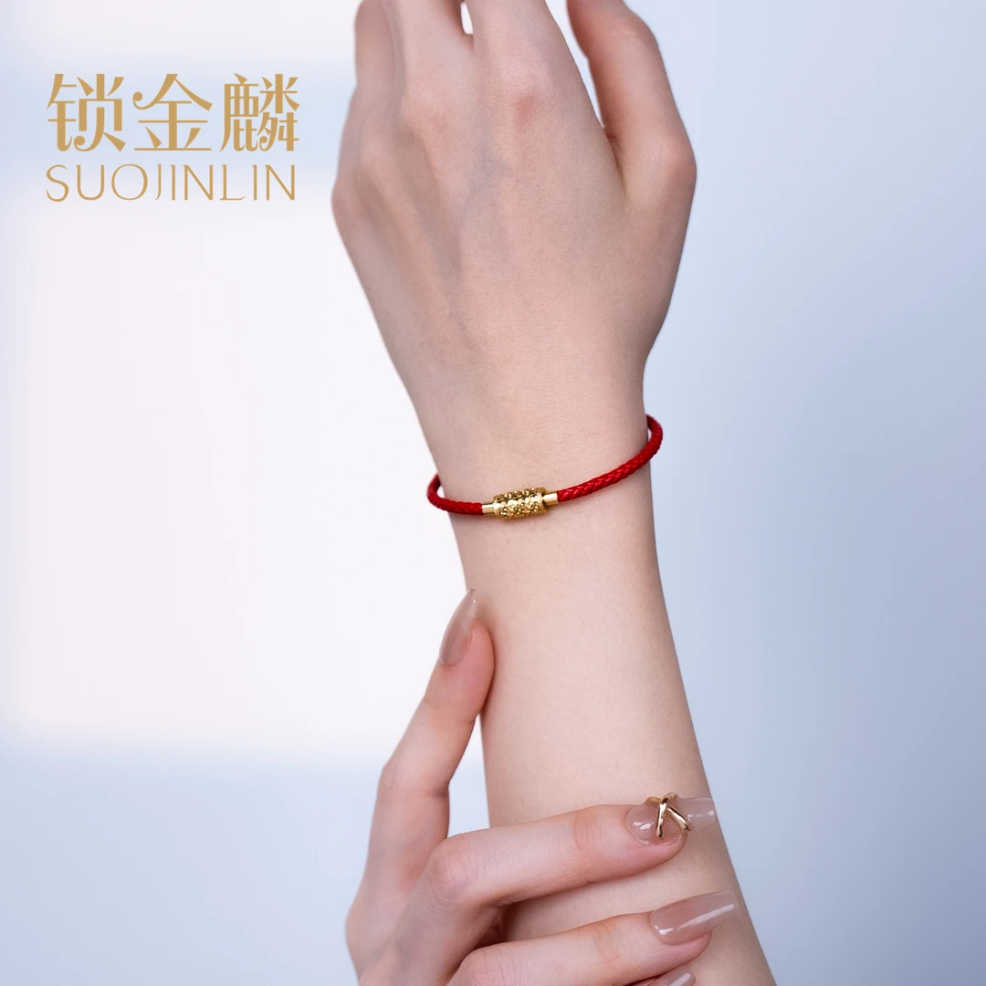 合金手链 本命年皮绳蛇年手绳新中式国风手工编织手链旺运招财