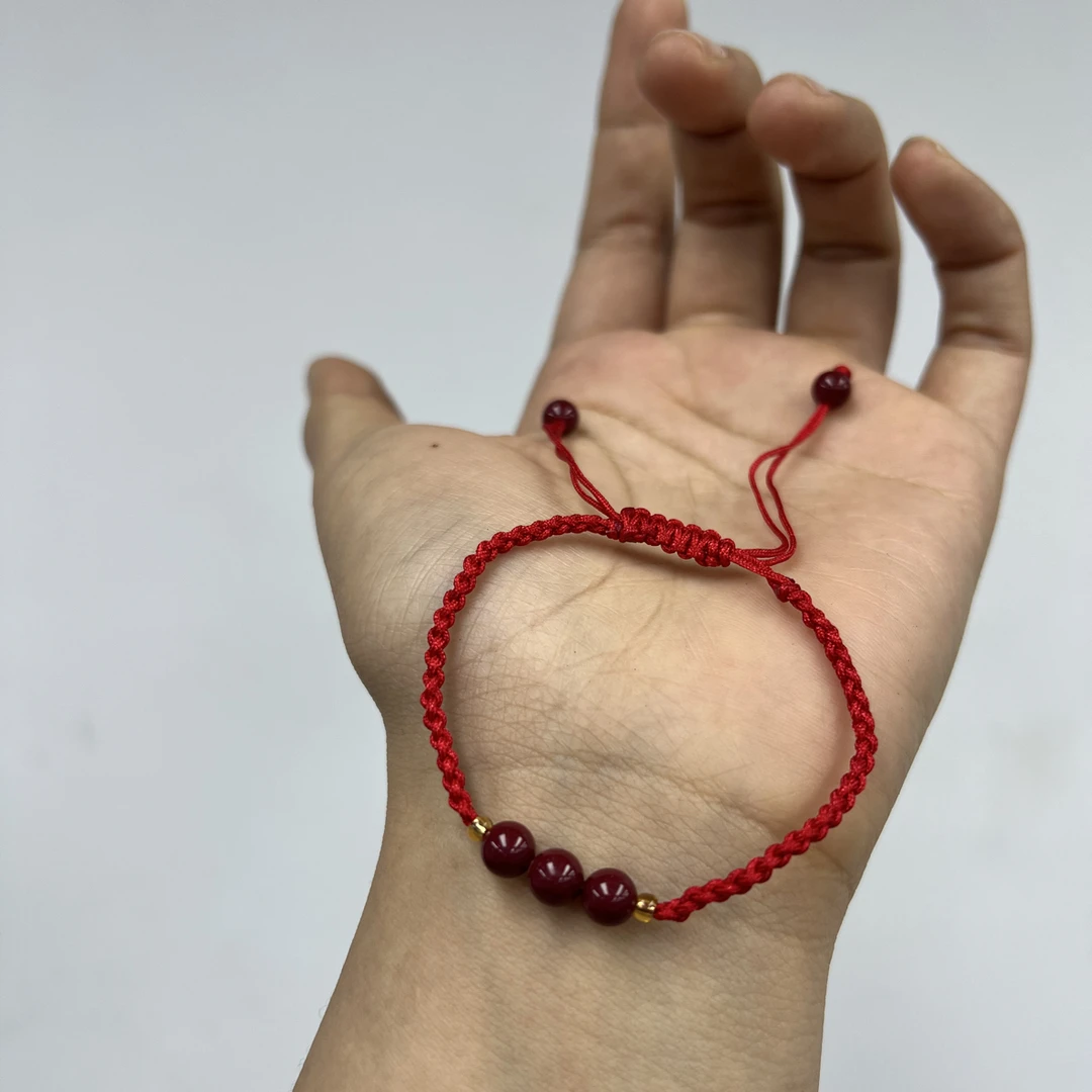 含辰砂工艺品保真三生三世红绳手链可调节