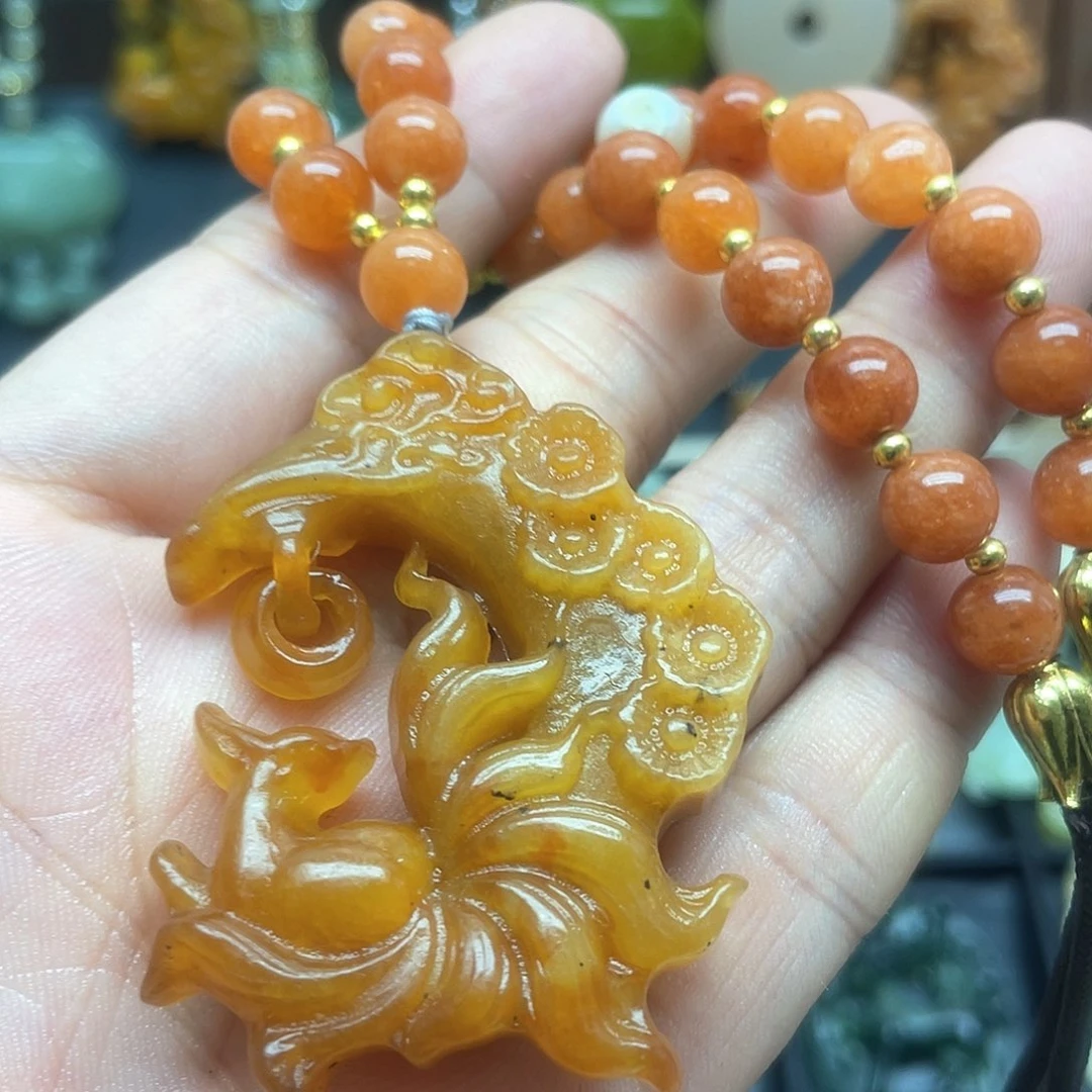 未镶嵌蛇纹石玉项链