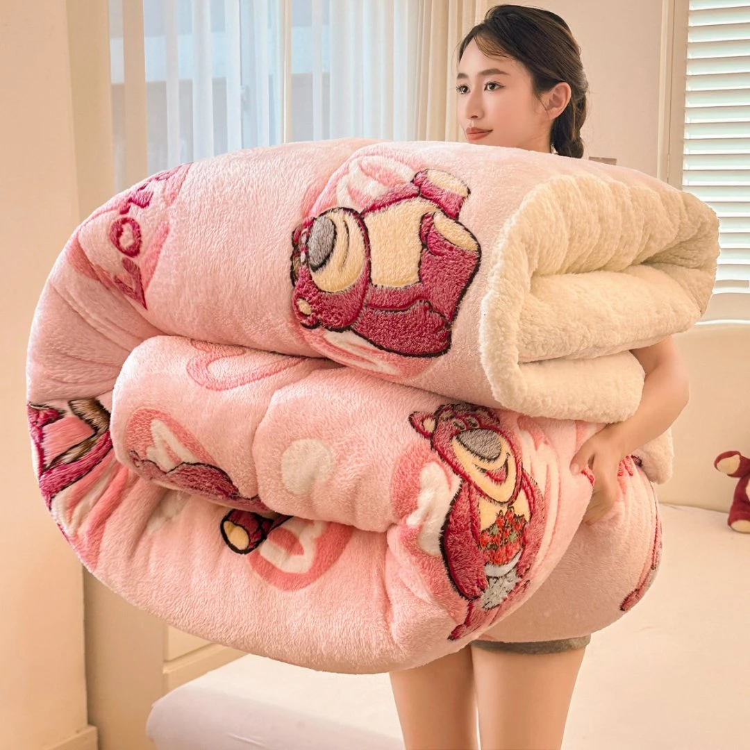 心动感觉200*230大尺寸加厚保暖雪花绒被子冬被