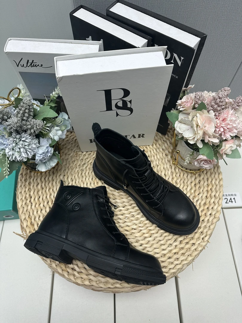 2022真皮马丁靴2024年冬季英伦风瘦瘦短靴黑色靴子百搭