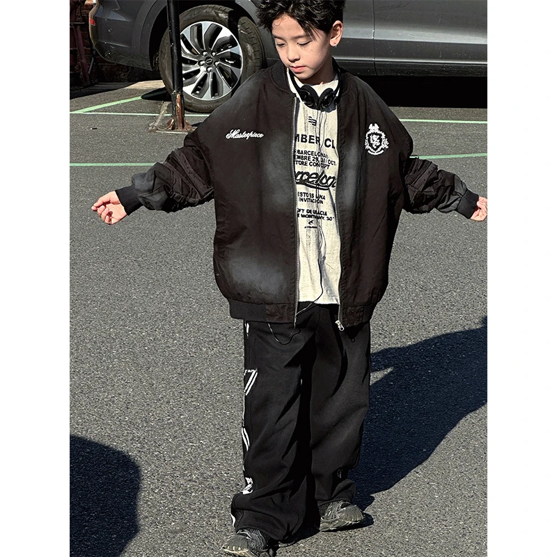 若大王时尚百搭童装棒球夹克外套 H25072