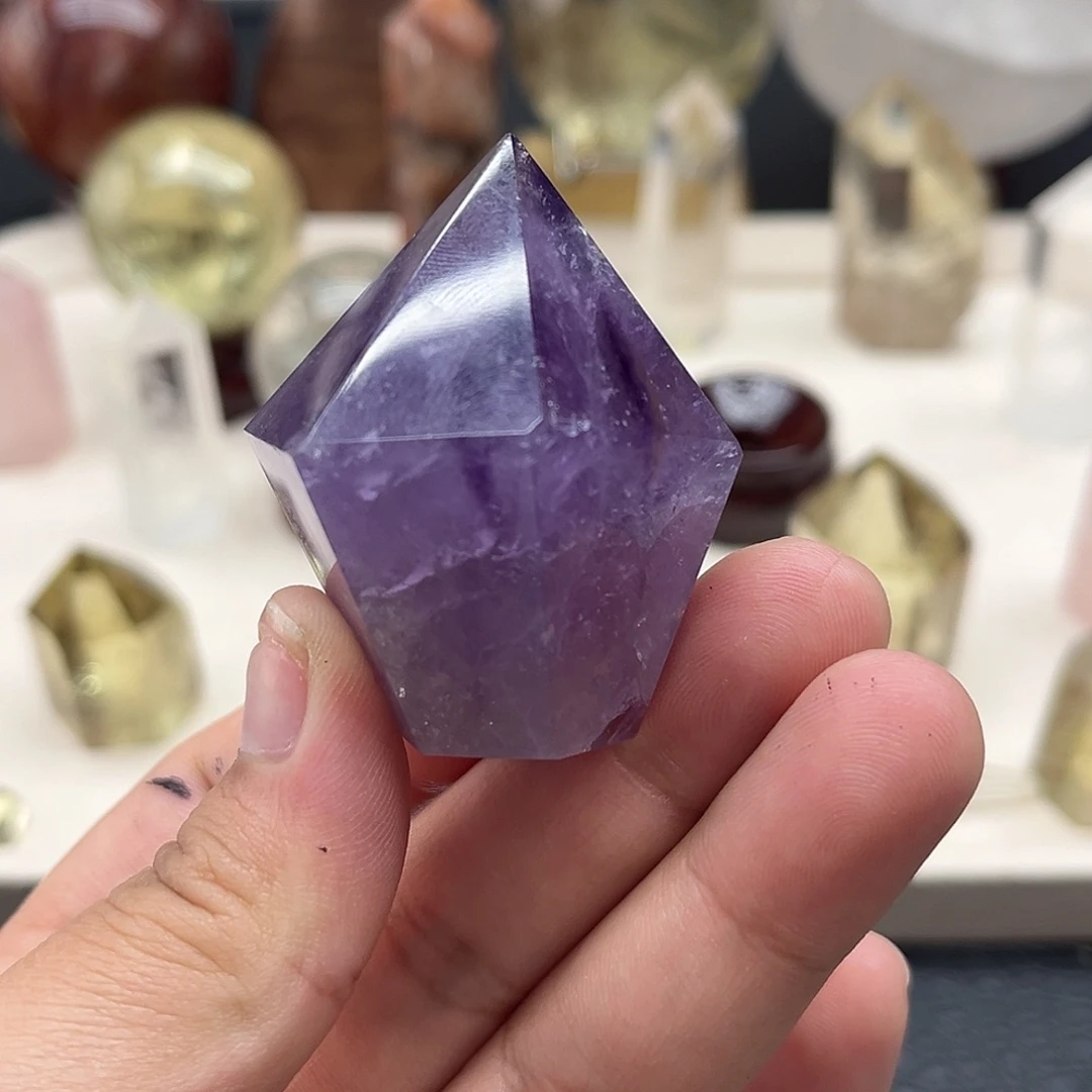 未镶嵌水晶珠宝半成品37 乌拉圭紫水晶