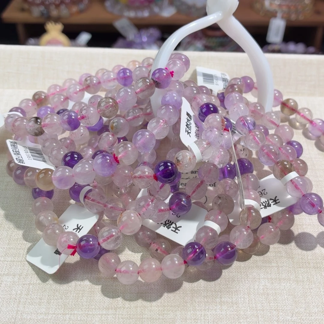 水晶手串未镶嵌7+福利款超七（随机发也可让主播挑选