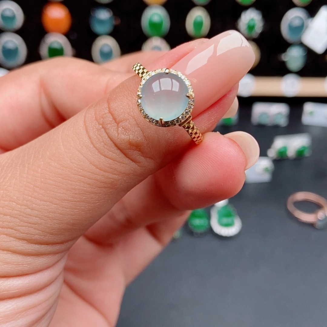 翡翠银S925镶嵌戒指