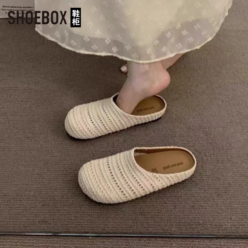 SHOEBOX鞋柜晚晚风厚底波西米亚勃肯鞋女外穿025夏季度假半拖包头